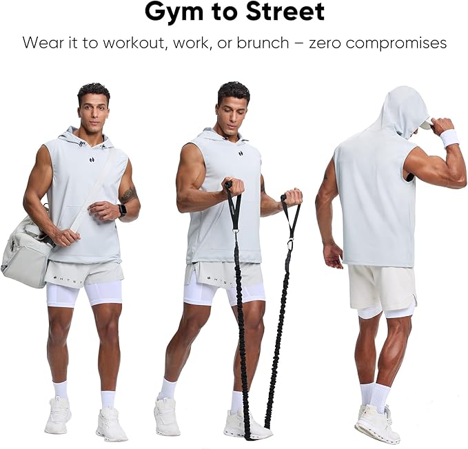 HOTSUIT Sauna Vest for Men Anti-rip Men's Heat Trapping Pullover Hoodies Tank Top for Boxing Exercise