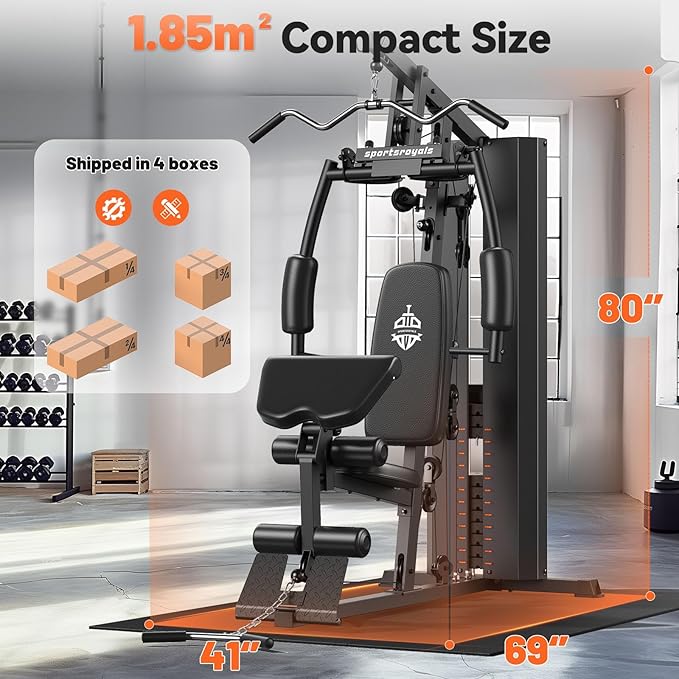 Sportsroyals Home Gym 154LBS Weight