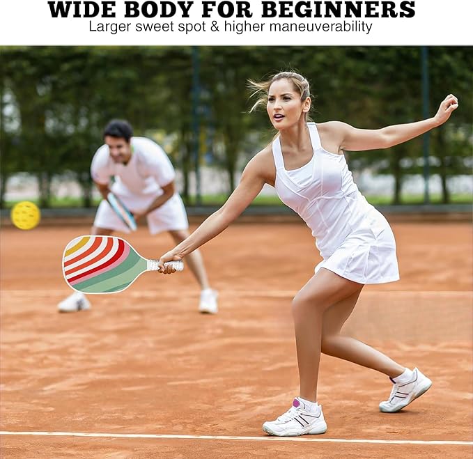 DULCE DOM Pickleball Paddles 2/4 with 4 Pickleball