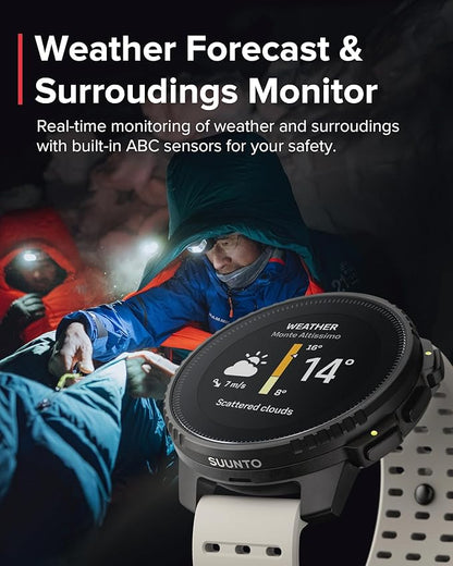 SUUNTO Vertical GPS Sports Watch, Premium Multisports Watch w/1.4 inch Touchscreen & 95+ Training Workout Analysis, Heart Rate & Sleep Tracking, 60-Day Battery Life, Dual-GNSS, Free Offline Maps, Sand