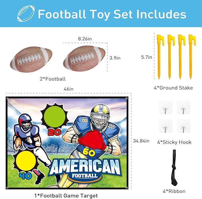 Football Toss Target Games for Ages 8-12 2 Soft