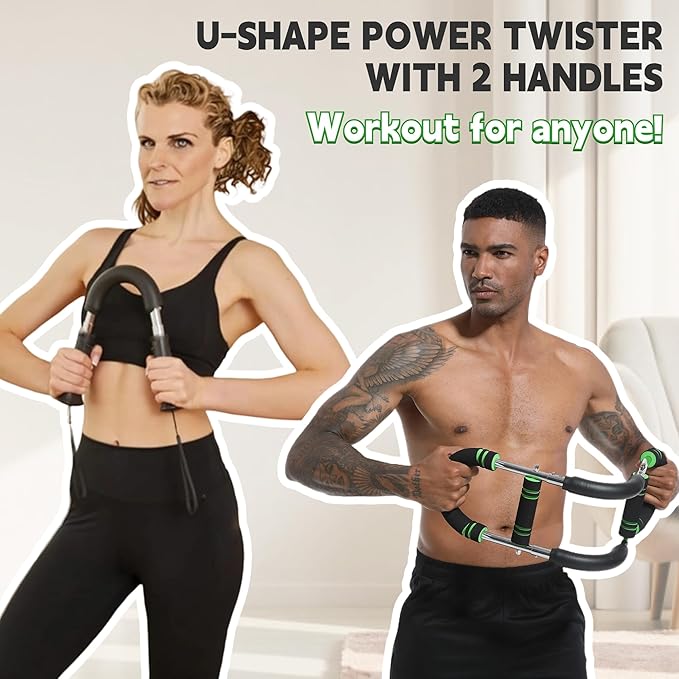 U-Shape Twister Arm Exerciser. Adjustable Chest Expander. Biceps