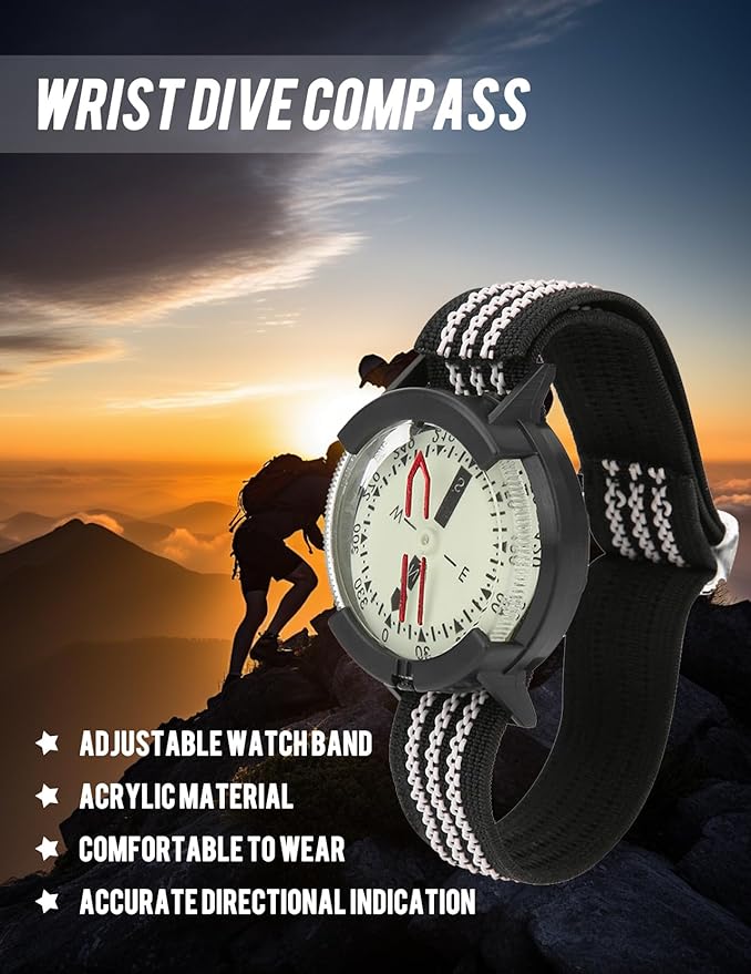 Dive Compass, Portable and Convenient Acrylic Wrist Compass