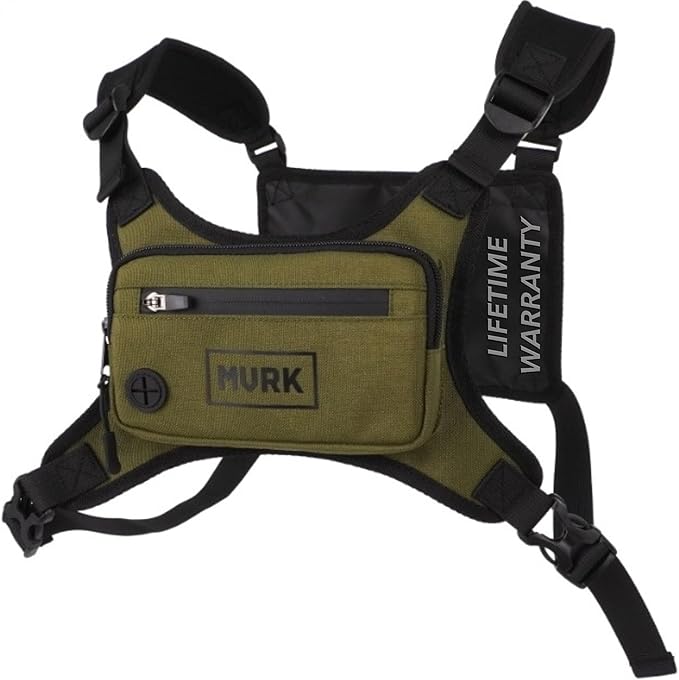 MVRK Water Resistant Chest Pack - Running Vest for Workouts, Running Phone Holder Extra Storage, Lightweight Running Pack