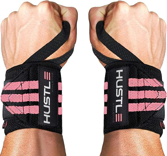 Wrist Wraps for Weightlifting (USPA Approved) - 18" or 12" Premium Quality Weight Lifting Wrist Straps - Best Gym Wrist Wraps with Thumb Loop for Powerlifting & Weight Training for Men & Women