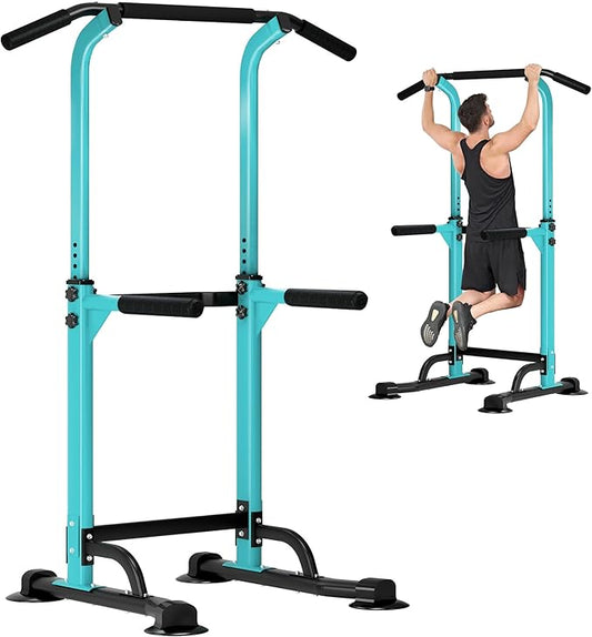 DlandHome Power Tower Dip Station Pull Up Bar