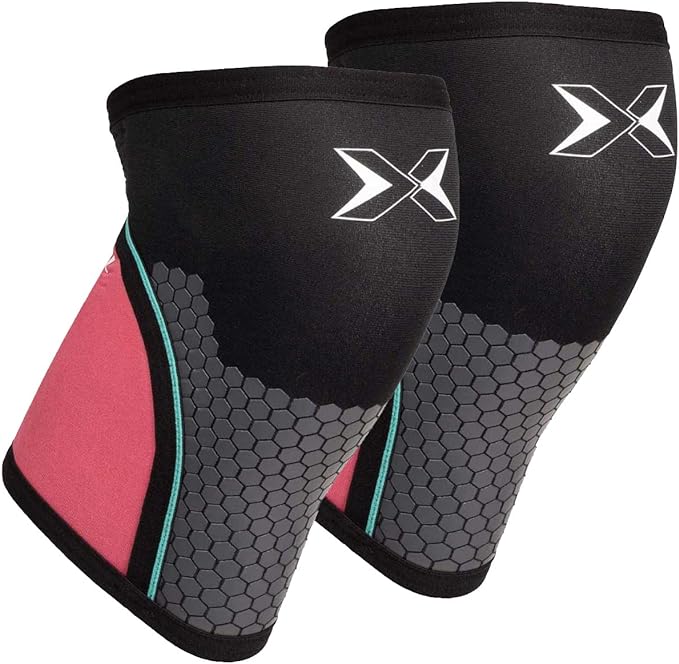 PICSIL Knee Sleeves 5&7mm (1 Pair) Support & Compression for Weightlifting, Powerlifting & Cross Training, Premium Protective Knee Pads for Comfort and Safety, Women & Men