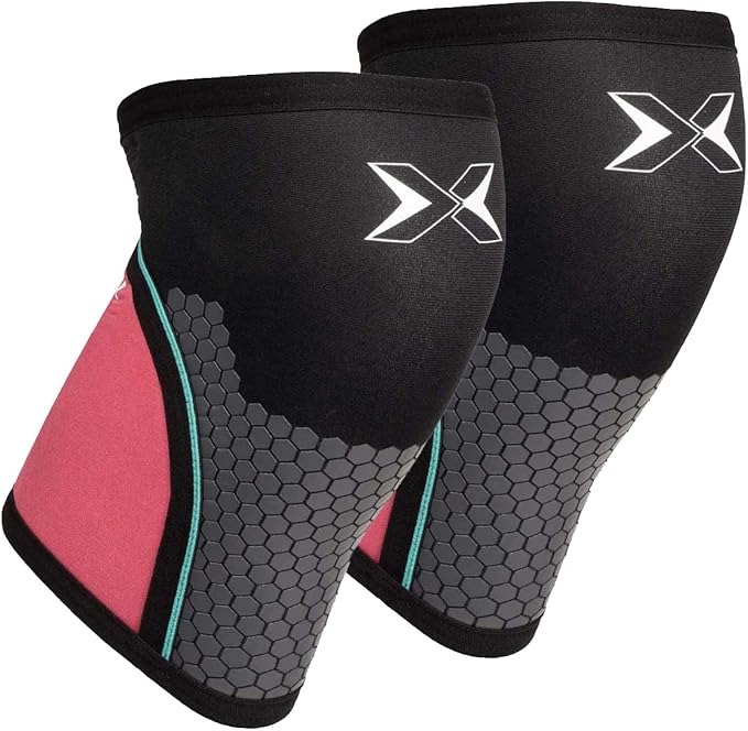 PICSIL Knee Sleeves 5&7mm (1 Pair) Support & Compression for Weightlifting, Powerlifting & Cross Training, Premium Protective Knee Pads for Comfort and Safety, Women & Men