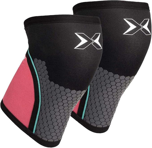 PICSIL Knee Sleeves 5&7mm (1 Pair) Support & Compression for Weightlifting, Powerlifting & Cross Training, Premium Protective Knee Pads for Comfort and Safety, Women & Men