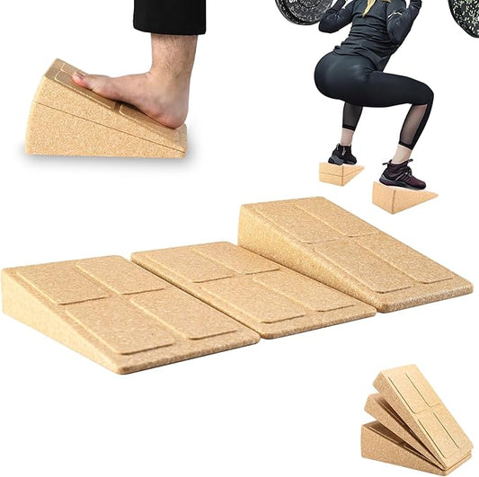 Slant Board Squat Wedge for Calf Stretching，3 Pcs 12" x 6.3" Foot Stretcher Balance Board for Plantar Fasciitis, Adjustable Foam Slant Board Wedge Great for Exercises