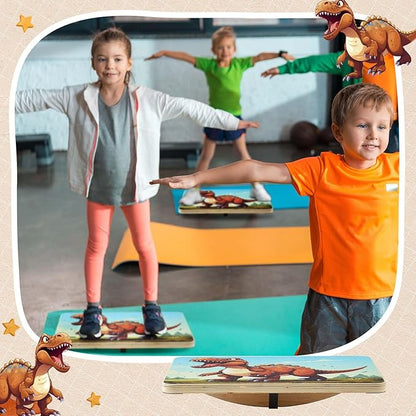 Wooden Balance Board 360° Rotation with Crossed Base Wobble Board for Physical Therapy,standing Desk,core Strength - Children Easter Gift