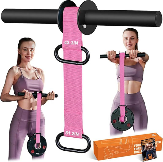 Forearm Strengthener and Wrist Roller 43.3 inch 51.2 inch