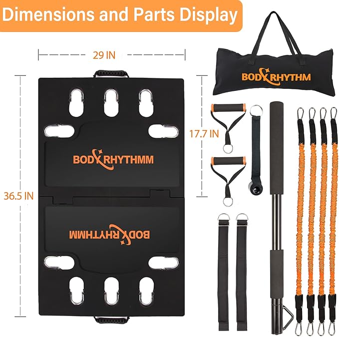 BODY RHYTHM Portable Home Gym Workout Equipment - 150 lbs
