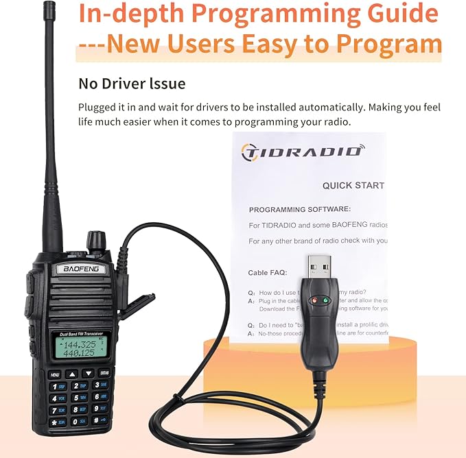 BaoFeng Radio BaoFeng UV-82 Ham Radio 144-148/420-450Mhz 2 (5 Pack-Black)