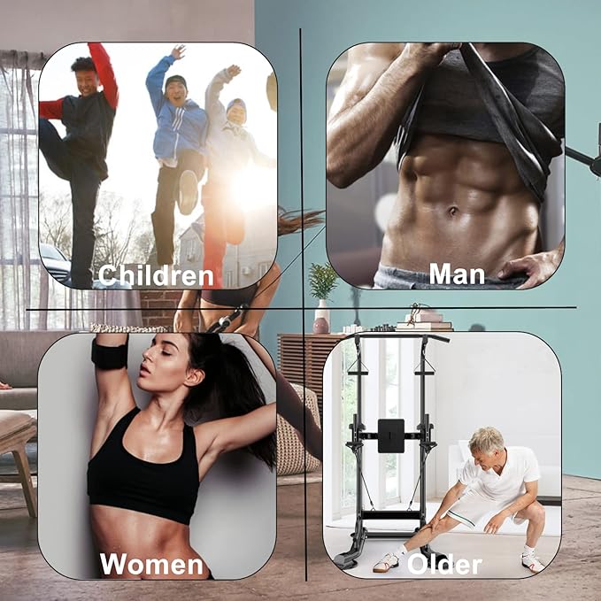 Power Tower Dip Station Pull Up Bar Exercise