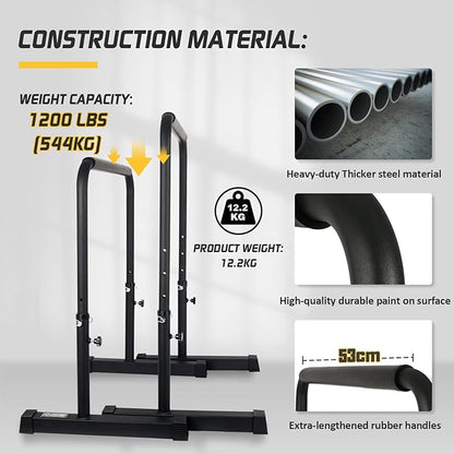 POWER GUIDANCE Dip Bar 30Inches - 38.6Inched, 3 3 Colors