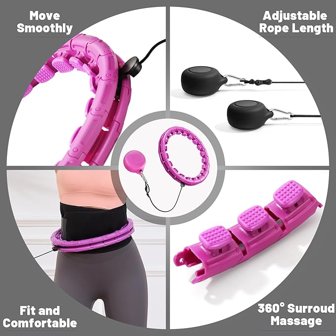 Weighted Fit Hoop Plus Size for Adult Weight Loss 18/32 Detachable 2 in 1, Great