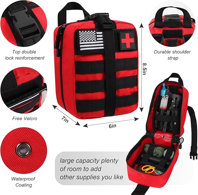 Survival Kit, 290Pcs Survival Gear First Aid Kit