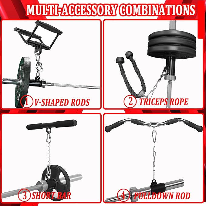 T-bar Row Platform with Chain Full 360°Swivel Eyelet