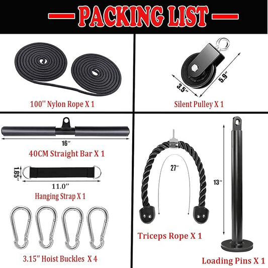 Weight Cable Pulley System Gym Professional Home Gym