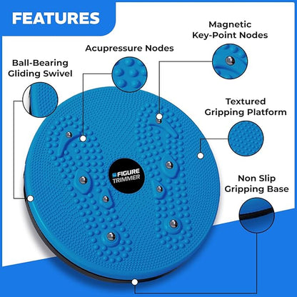 Core Abs Twister Board - Waist Sculptor Twister Board for Core & Ab Exercise - Waist Twisting Disc, Dizzy Disc Twist Board for Slimming Workout with 8 Magnets Reflexology
