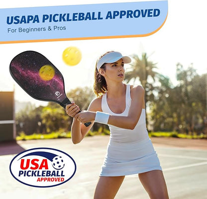DULCE DOM Pickleball Paddles 2/4 with 4 Pickleball