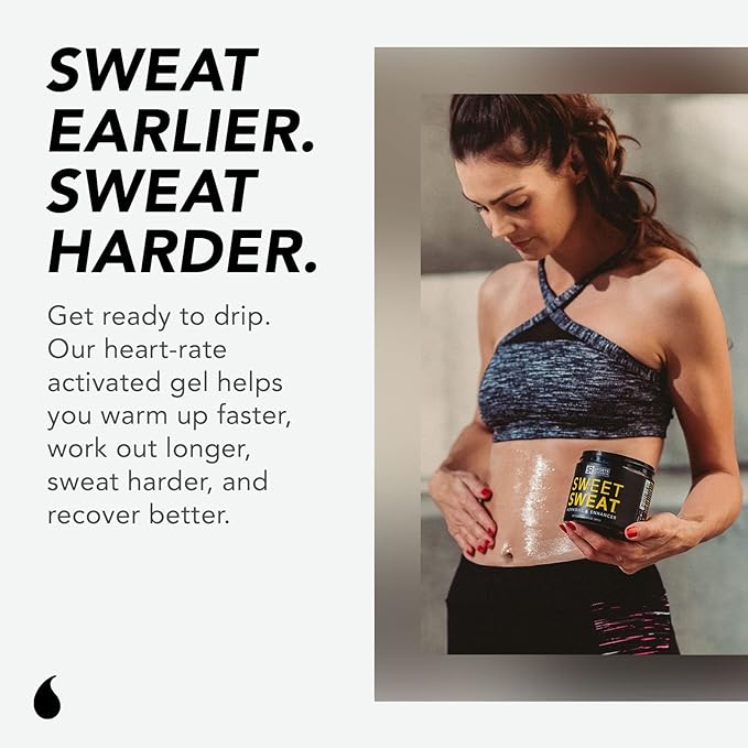 Sports Research® Sweet Sweat Unscented 'Workout Enhancer' Gel - Maximize Your Exercise & Sweat Faster - 13.5oz Jar