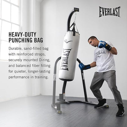 Everlast Elite 2 & Prime Punching Bag – Durable PVC Boxing Bag & Equipment for MMA, Kickboxing, Muay Thai, Home Gym Training