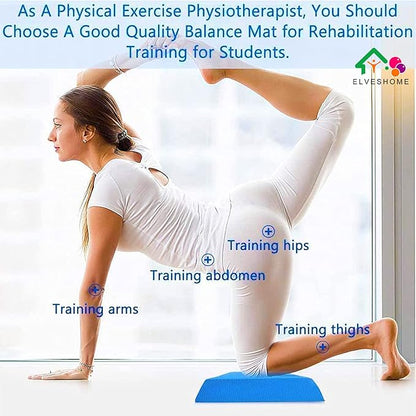 Small Balance Board, Exercise Balance Pad, Yoga Mat Thick, Non-Slip Foam Pad, Yoga Mats for Balance Exercise Stability Workout, Knee Pads Trainer for Physical Therapy Strength Training Ankle Exercises