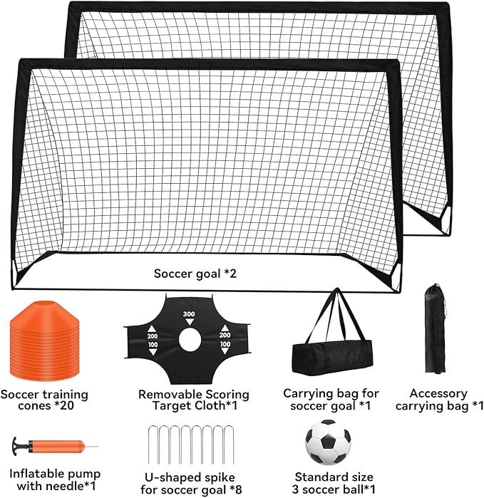 Portable Pop Up Soccer Goal - 6x4ft Backyard