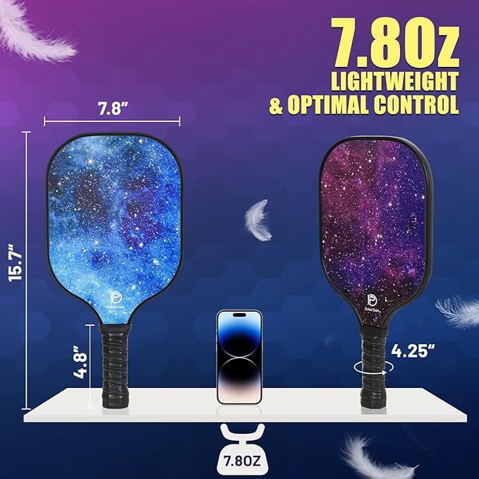 DULCE DOM Pickleball Paddles 2/4 with 4 Pickleball