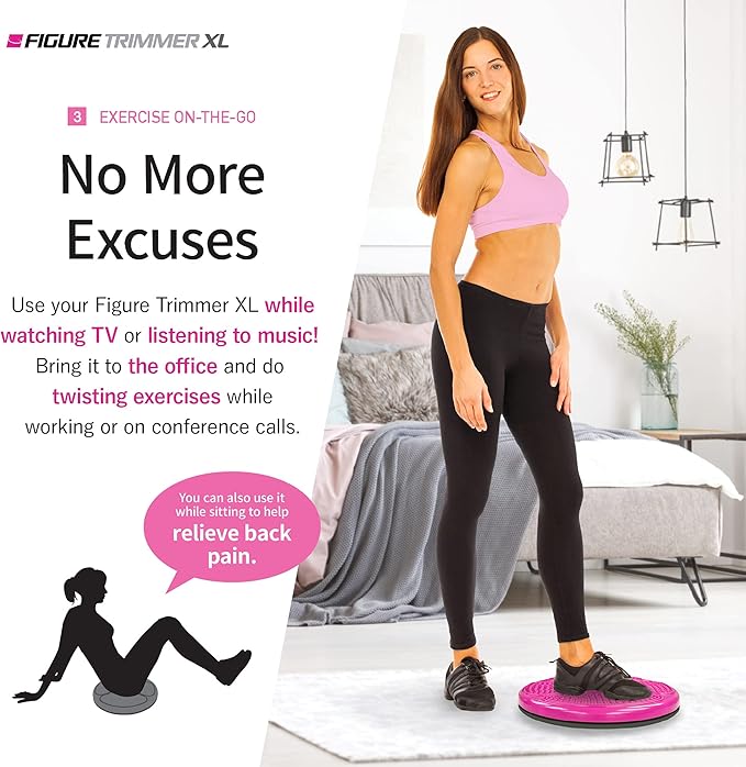 Core Abs Twister Board - 12-inch Waist Sculptor 8 Magnets