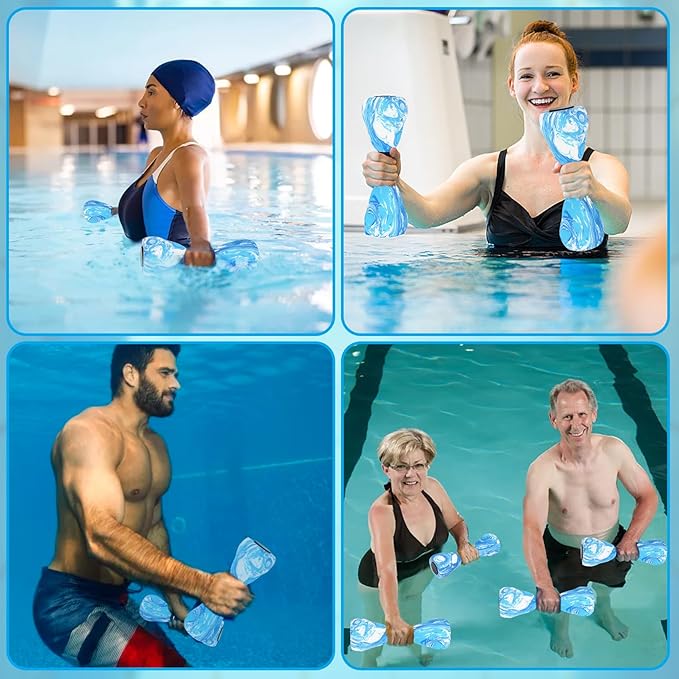 Aquatic Dumbbells, 2PCS Foam Water Weights, Aerobic Exercise Fitness Equipment Dumbbells, Dumbbells Set for Water Aerobics Weight Loss, Pool Fitness, Water Exercise
