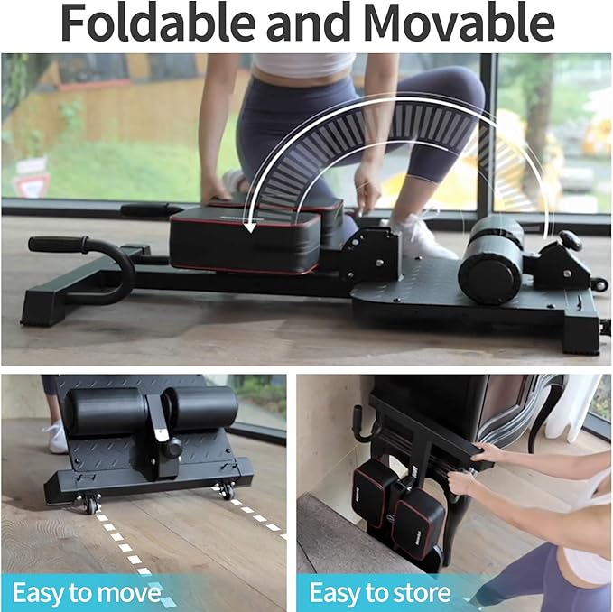 leikefitness Deluxe Multi-Function Deep Sissy Squat Bench Home 8400