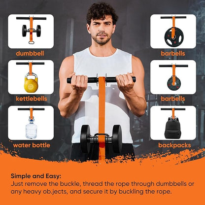 Forearm Strengthener and Wrist Roller 43.3 inch 51.2 inch