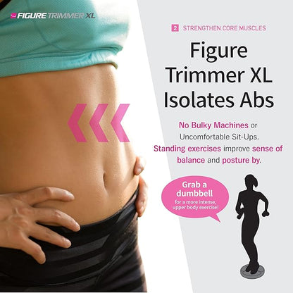 Core Abs Twister Board - 12-inch Waist Sculptor 8 Magnets