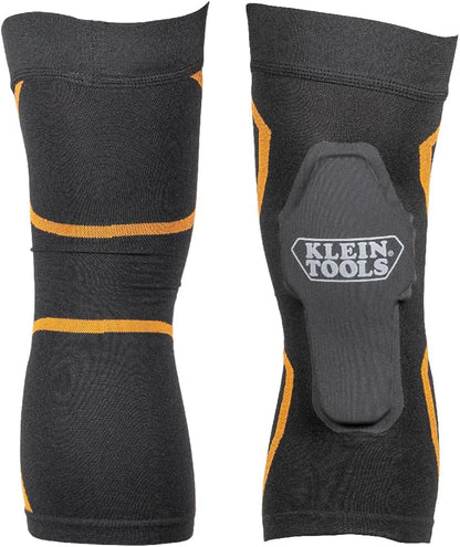 Klein Tools 60622 Knee Pad Compression Sleeve, Knee Support for Construction, Workers and Athletes, Black, S/M