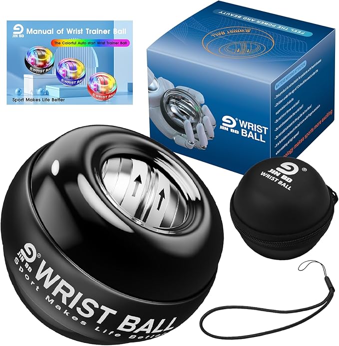 Wrist Trainer Ball Auto-Start Gyroscopic Forearm Exerciser Gyro Ball for Strengthen Arms, Fingers, Bones and Muscles