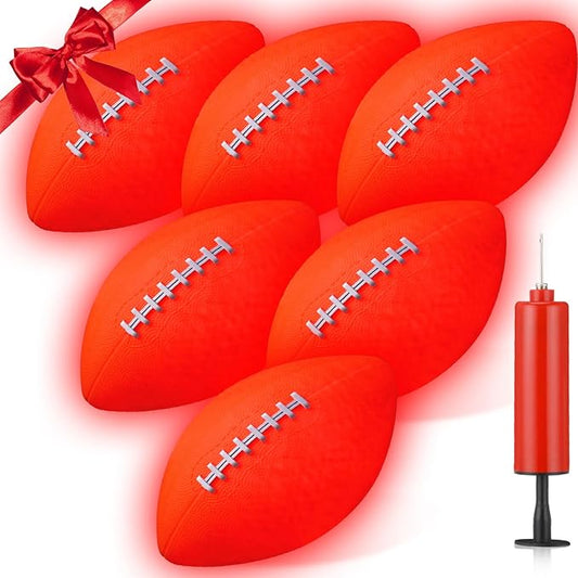 Lenwen 6 Pcs Light Up Balls Set Include 6 Football 5 Soccer