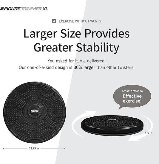 Core Abs Twister Board - 12-inch Waist Sculptor 8 Magnets