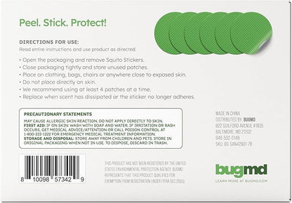 BugMD Squito Stickers Mosquito Repellent Patch Stickers (234 Stickers),