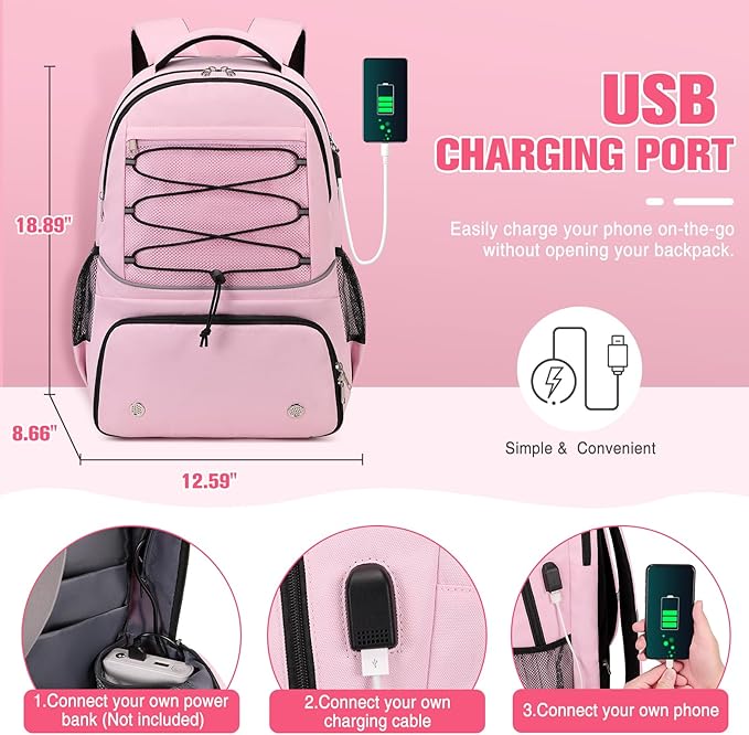 Bevalsa Pickleball Bag for Women Men Teens, Tennis Bag with Shoe Compartment, Multifunctional Sports Padel Racket Bag Badminton Backpack Fits 4 Rackets with Fence Hook