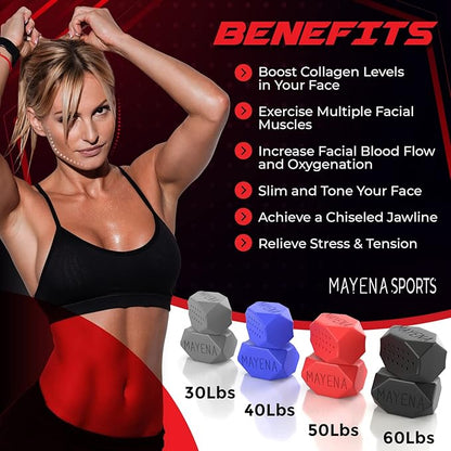 Mayena Jaw Exerciser for Men & Women 4 Resistance (8pcs) Silicone