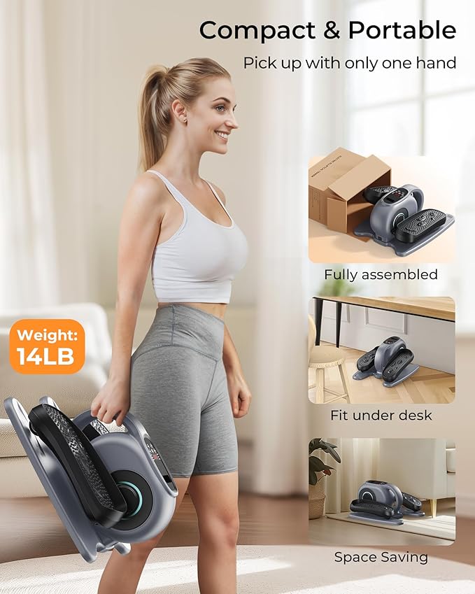 Under Desk Elliptical 10 Adjustable