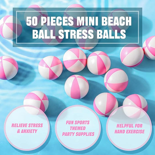 Hungdao 50 Pcs Beach Stress Balls 2.5 Inch