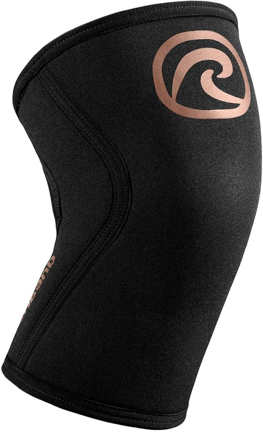 Rehband 5mm Knee Sleeves for Functional Training, Cross-Training & Powerlifting, Weightlifting Knee Support made of Neoprene, Unisex, Colour:Copper/Black - 1 Piece, Size:XX-Large