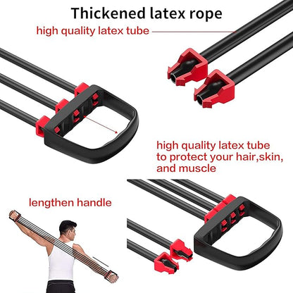 Chest Expander for Chest Arm Legs Shoulder Back 5 Removable