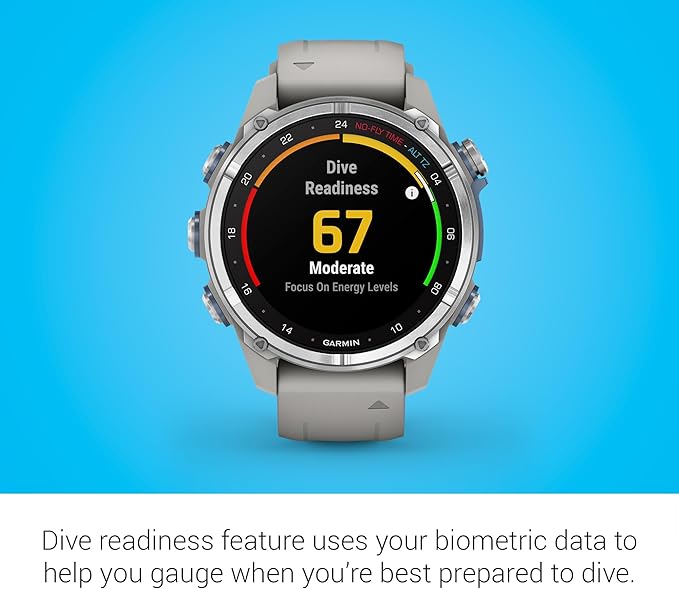 Garmin Descent™ Mk3, Dive Computer and Multisport GPS Smartwatch, Fog Gray