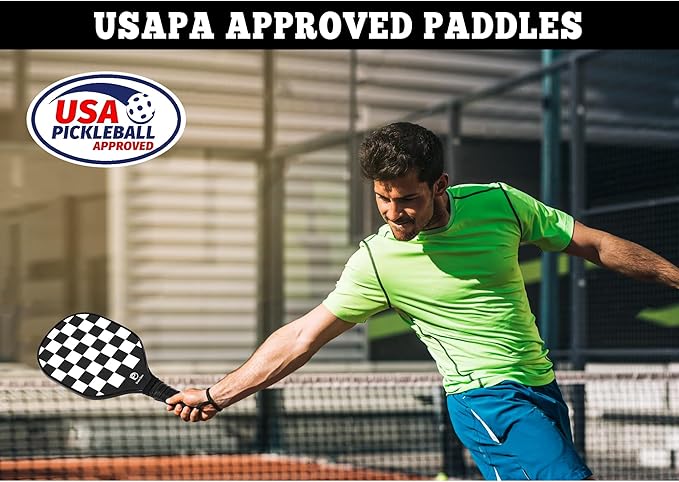 DULCE DOM Pickleball Paddles 2/4 with 4 Pickleball