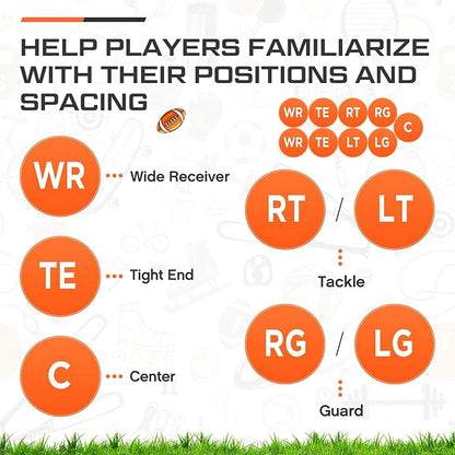 9 Pcs Football Lineman Spot Markers with Mesh 9 Inch
